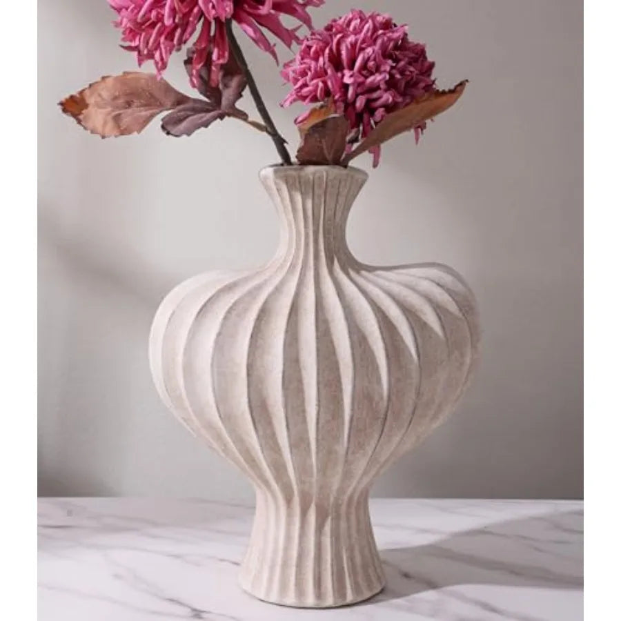 Ceramic Flower Vase Home Decor Farmhouse Table Vases Rustic Vtage Livg Room Kitchen Bedroom Decorations Pottery Decorative Vase