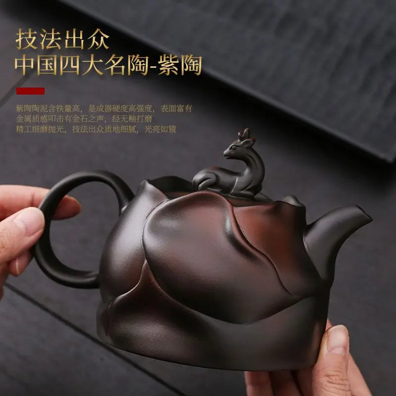 Pottery pot all handmade along the way you pot home Chinese large capacity teapot retro large tea set