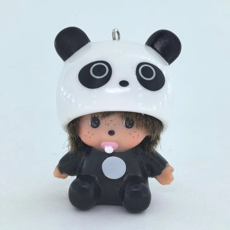 Monchhichi Dolls Cartoon Anime Monchhichi Standing Sitting Multiple Toys Machine Dolls DIY Keyring Decorations Boys Girls Gift
