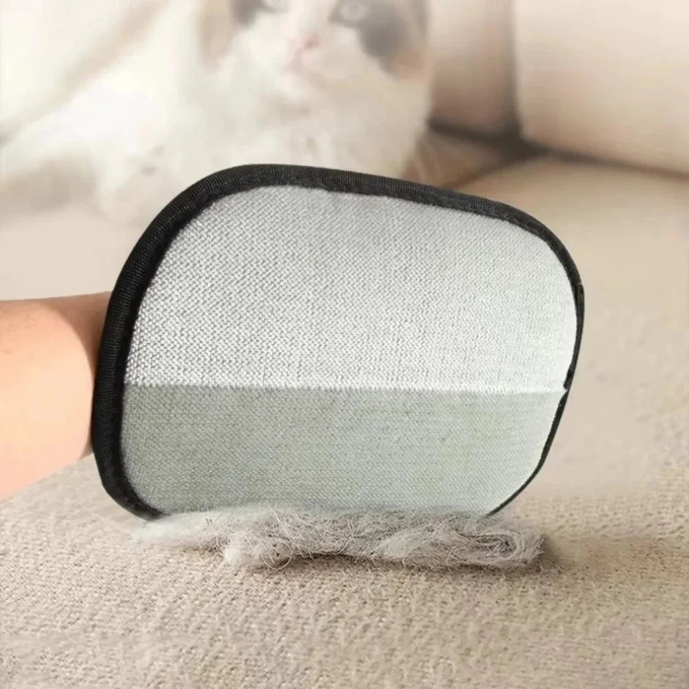 2-Pack Reusable Lint Remover Brushes & Static Electricity Glove for Pet Hair Removal on Furniture, Clothing.