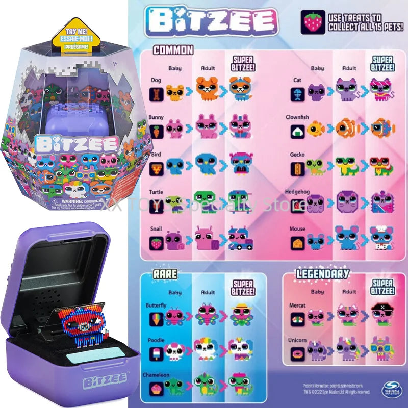 Original Bitzee Magicals Interactive Digital Elf Electronic Pet Game Machine Toys Peripheral Pet Feeding Kids Touch Smart Gifts