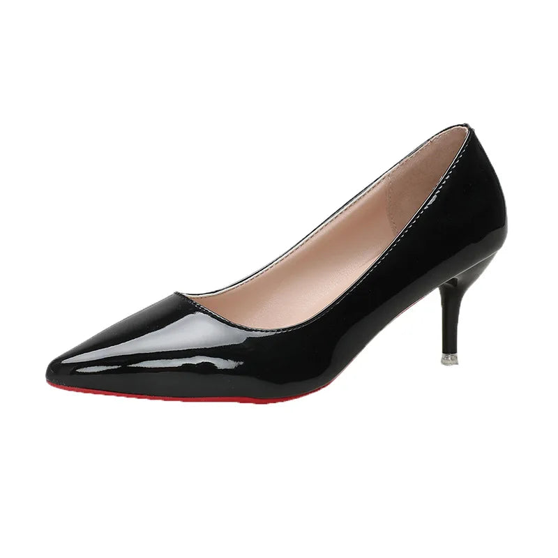Sexy Women High Heels Pointed Toe Red Bottom Women Pumps Fashion High Quality Party Wedding Shoes Stiletto Ladies Shoes Big Size