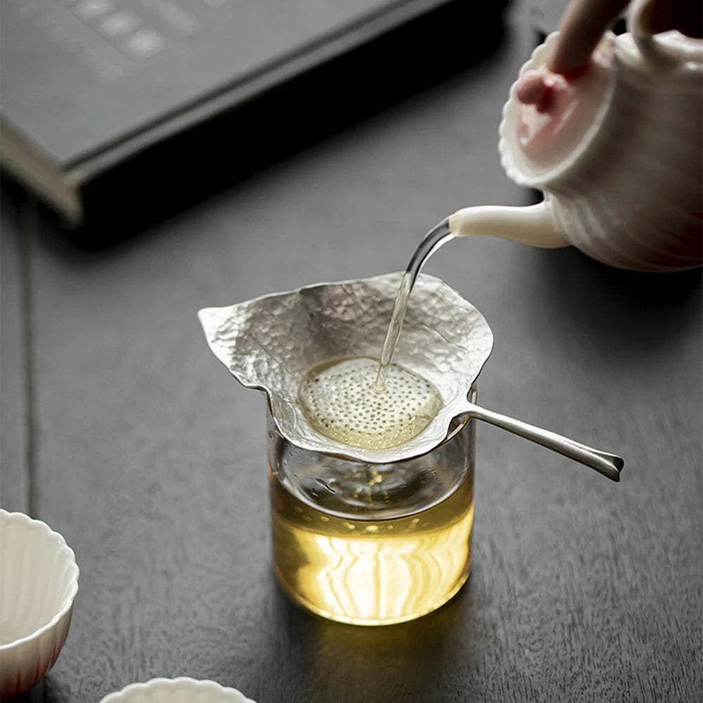 Silver Tea Leak Bodhi Leaves Pure Tin Material Creative Tea Filters Fair Cup Creative Leaves Tea Leak Teas Ceremony Accessories