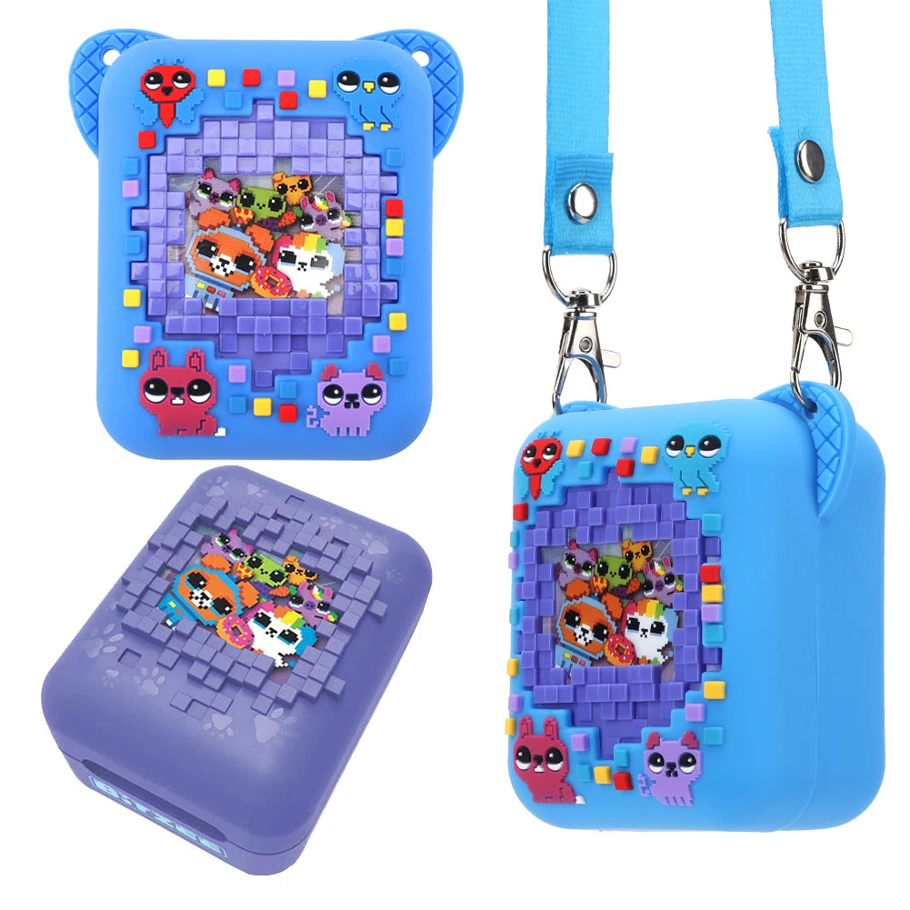For Bitzee Digital Pet Protective Case With Lanyard Silicone Protective Cover Shockproof Storage Bag Portable EVA Carrying Case