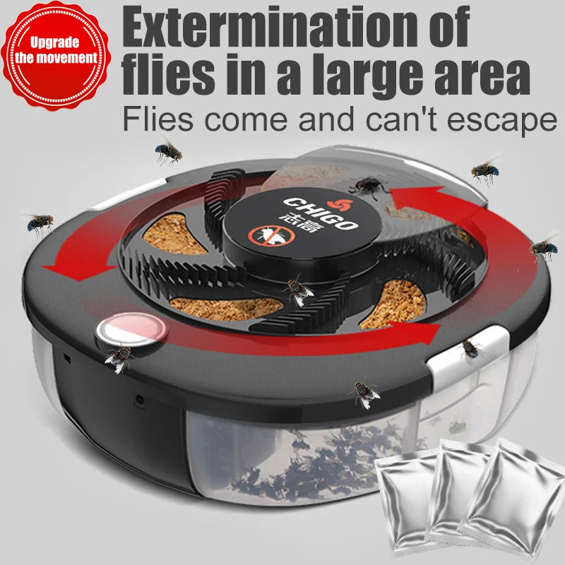 Upgraded Flycatcher USB/Rechargeable Electric Fly Trap Safety Insect Flytrap Indoor/Outdoor Pest Catching Tool For Home Garden