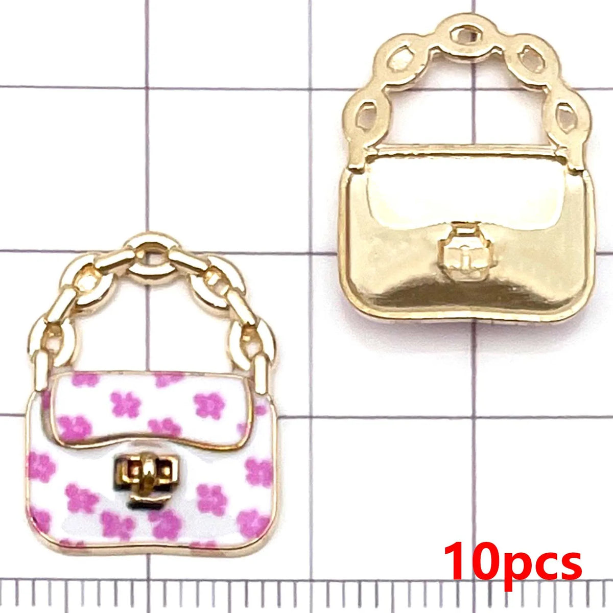 10pcs Colorful Fashion Women's Handbag Charms Alloy Pendants for DIY Bracelets Necklaces Earrings Jewelry Making Accessories