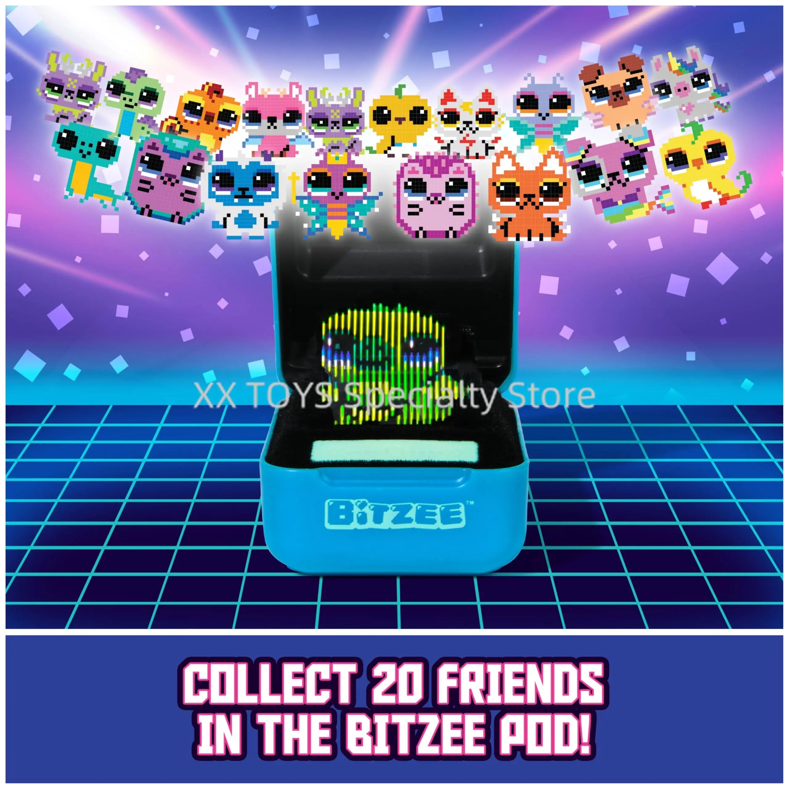 Original Bitzee Magicals Interactive Digital Elf Electronic Pet Game Machine Toys Peripheral Pet Feeding Kids Touch Smart Gifts