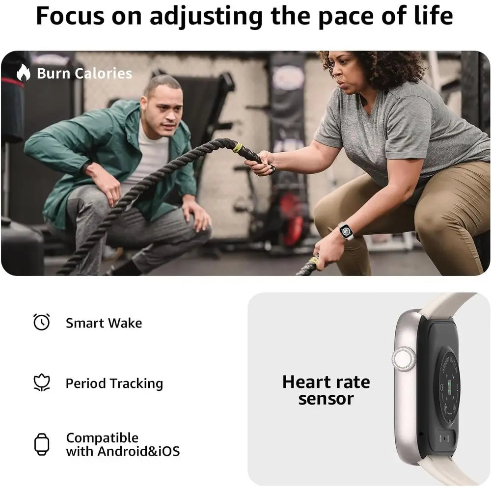 Smart Watch or Men Women Answer/Make Call, 1.85" Smartwatch, itnWatch with Heart Rate Blood Prure Sleep Monitor, 140+Sports, IP6