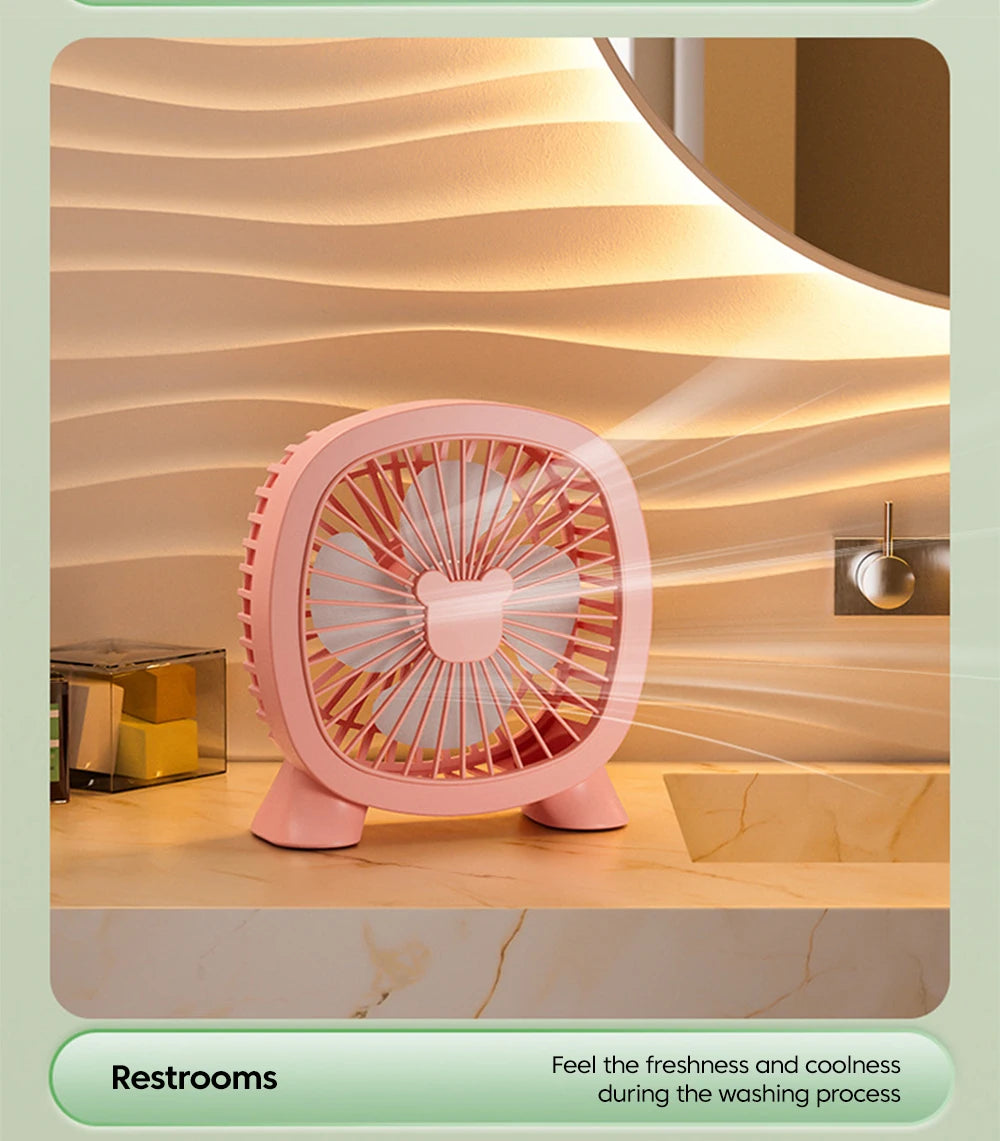 Mini Desktop Fan Portable With USB Direct Plug In Summer Gadget USB Small Fan For Home Desk Office School Outdoor Camping Travel