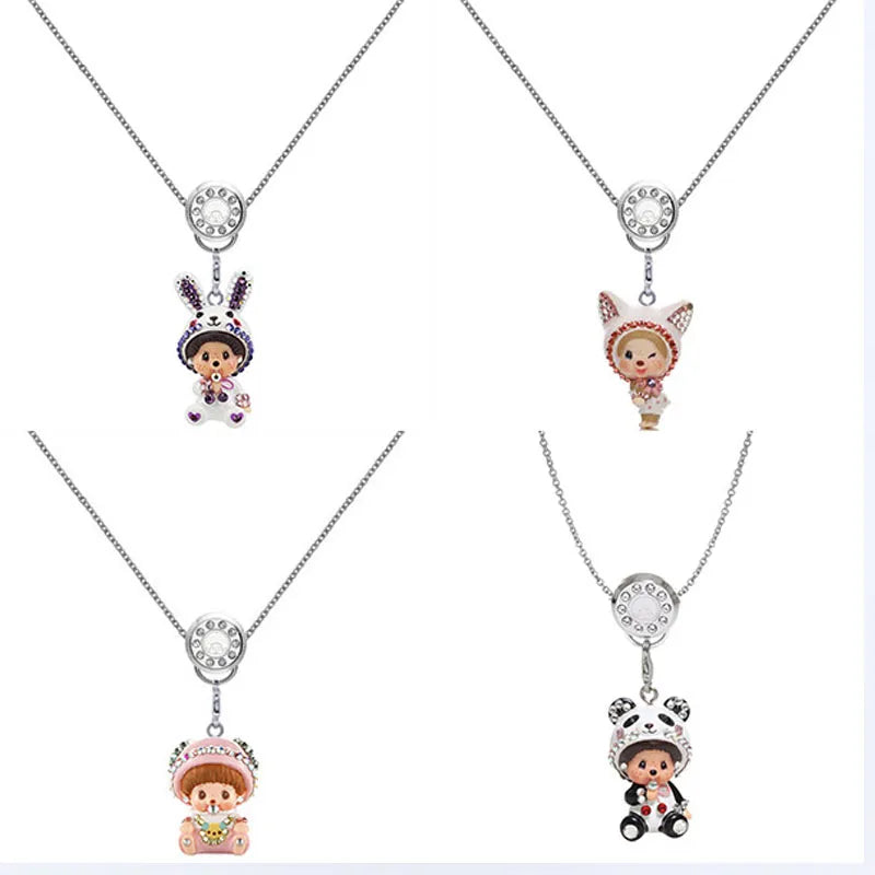 New model Monchhichi Necklace Pendant, A Birthday Gift Suitable for Women and