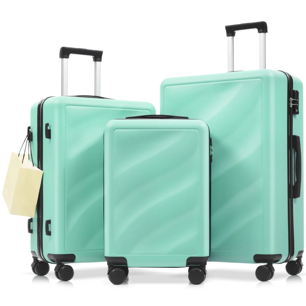 3 Piece Luggage Set , Lightweight Durable Suitcases with Spinner Wheels and TSA Lock, Carry-on & Checked Travel Luggage20/24/28