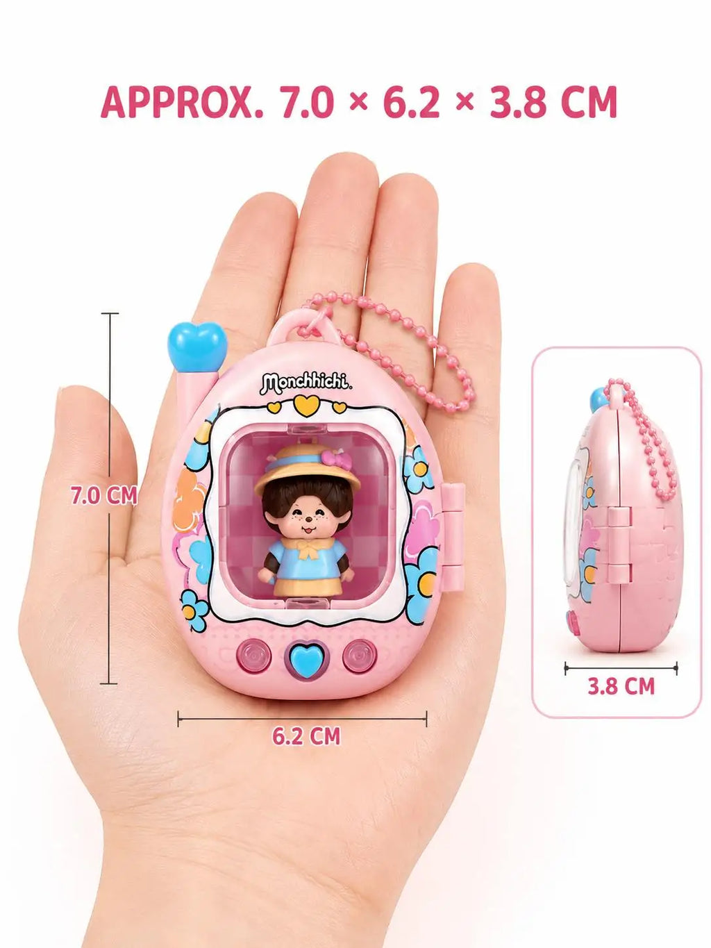Monchhichi Led Light Up Keychain Cute Retro Y2K Bag Charm Tamagotchi Style Glowing Pendant Anime Gift For Teen Girls Backpacks