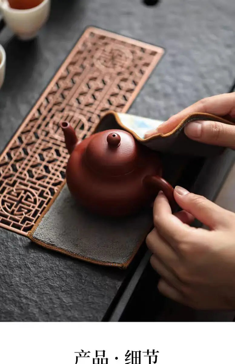 Double-sided tea towel, thickened tea cloth, absorbent towel, tea set, coffee table, tea tray, tea tablecloth, matcha table tea