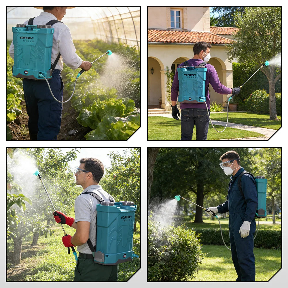 YOFIDRA 20L Electric Sprayer High Capacity Yard Lawn Spraying Irrigation Backpack Sprayer Power Tools for Makita Battery Pin