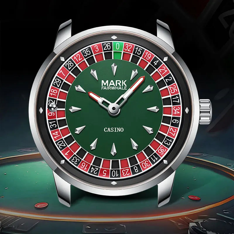 Mark Fairwhale 5031 New 2025 Top Brand Men's Watch Quartz Arabic numerals Rotating dial Wheel Automatic Watch Diamond Luminous