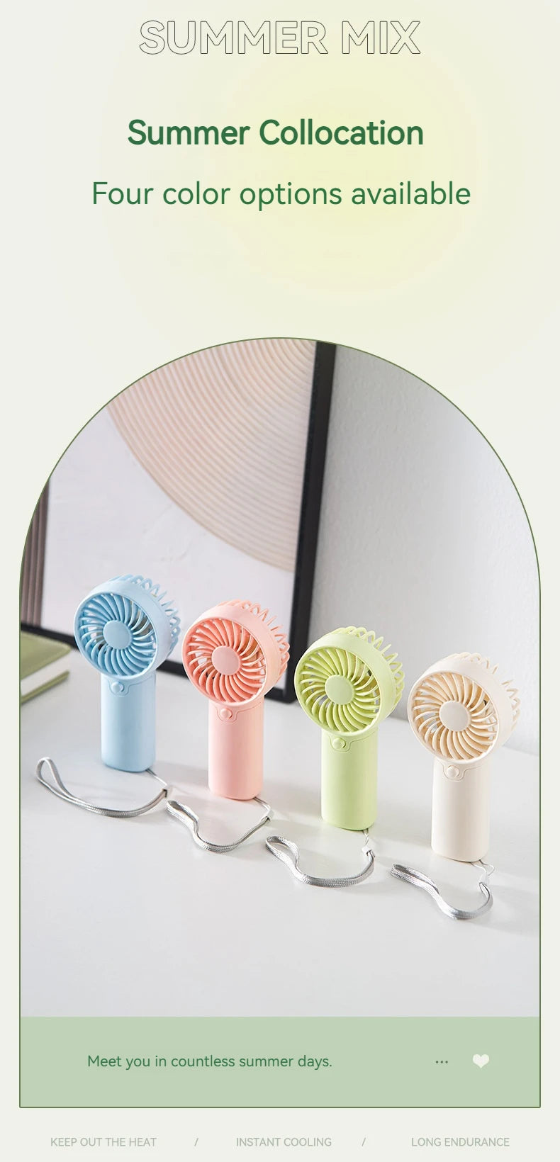 Portable Handheld Mini Fan for Summer Cooling Compact Desk Fan with Strong Airflow Simple Design Ideal for Outdoor travel Use