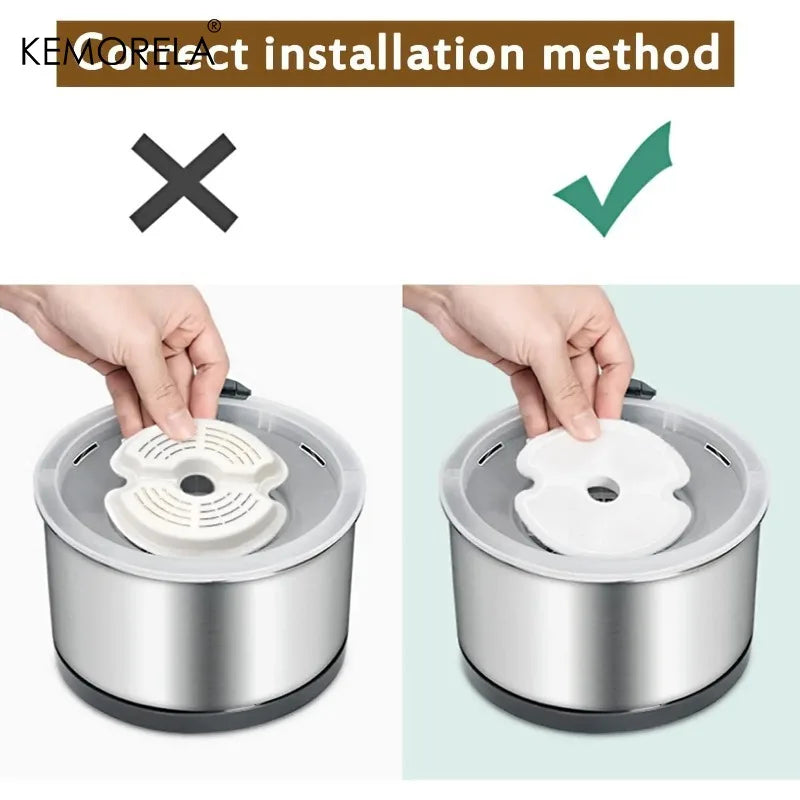 4/8PCS Cat Water Fountain Activated Carbon Replacement Filter  Multiple Filtration Pet Water Fountain Replacement Filters