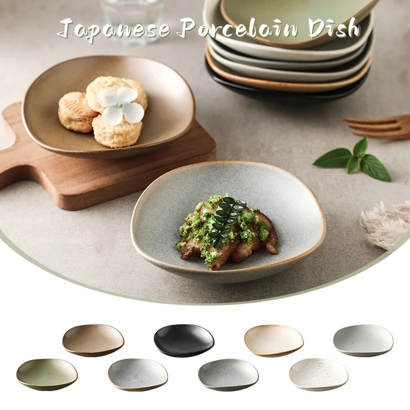 Japanese Retro Ceramic Bowl Serving Dish for Sushi Ramen Salad & Side Dishes Tableware for Home Kitchen Restaurant Decor Vintage