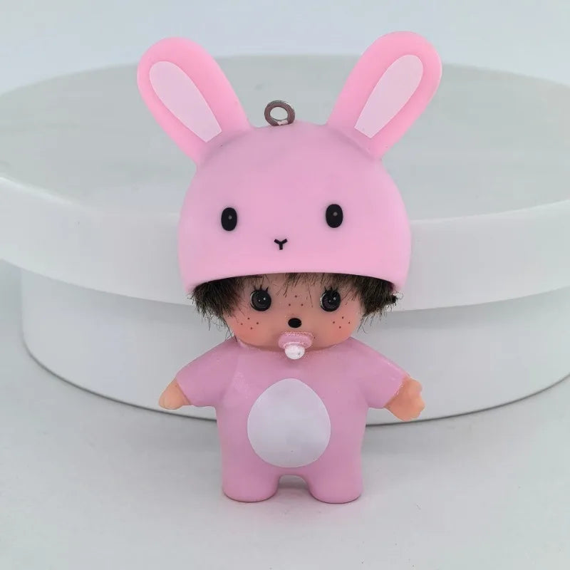 Monchhichi Dolls Cartoon Anime Monchhichi Standing Sitting Multiple Toys Machine Dolls DIY Keyring Decorations Boys Girls Gift
