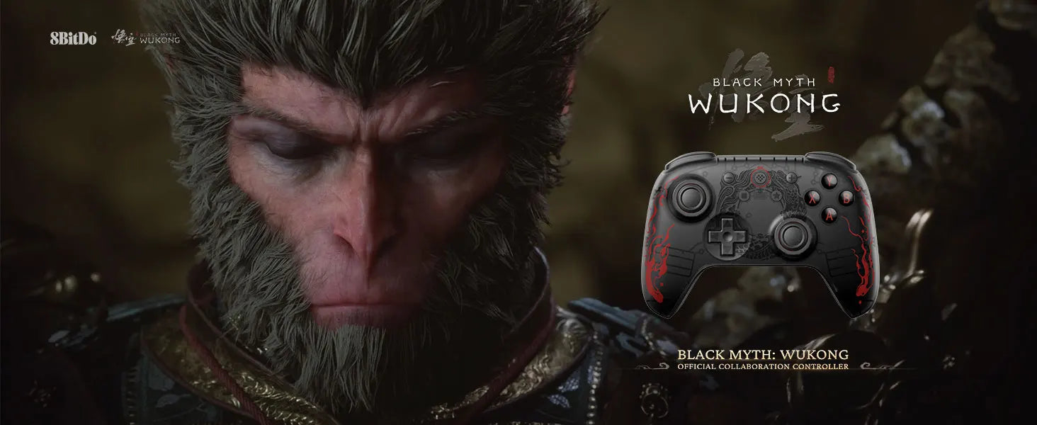 8BitDo Ultimate 2C Wireless Game Controller Wired Gamepad Black Myth WuKong with Hall Effect Joystick for Windows 10/11 Android