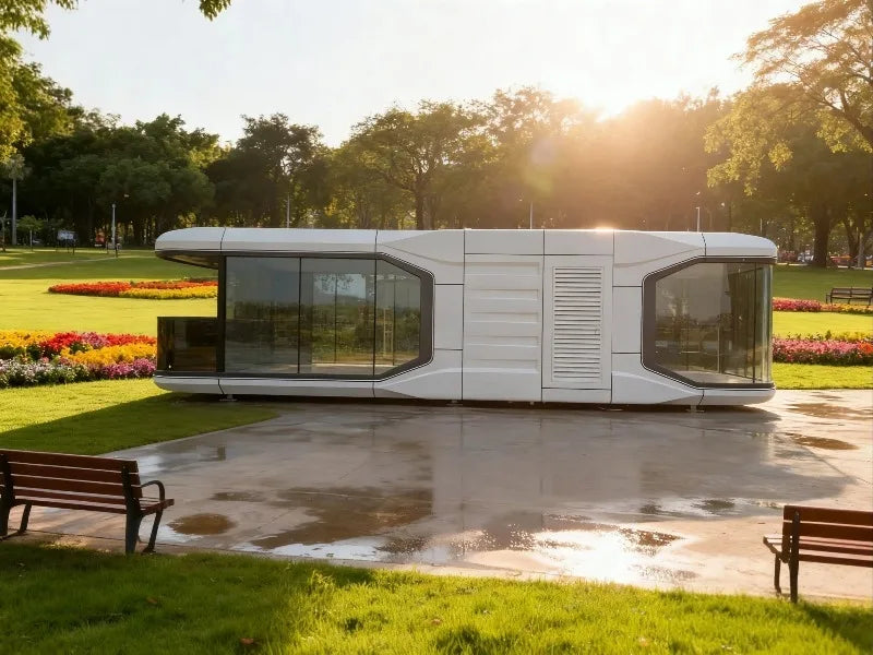 Customized Tiny House Capsule Prefab Modular Luxury Design Panoramic Window Ventilation System Smart Control