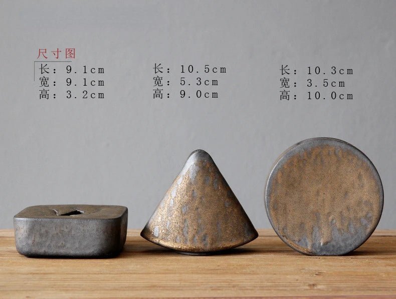Rough Pottery Vase Ornaments Retro Tea Ceremony Flower Ware  Zen Flower Arrangement Ceramic Tabletop Vase Decorative Ornaments