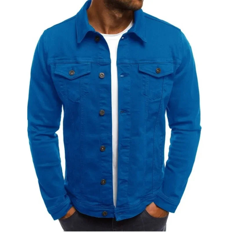 Men's Denim Jackets Cotton Vintage Classic Trend Motor&bicyle Autumn Jacket Men Slim Stretch Casual Jeans Cargo Coat Male Winter