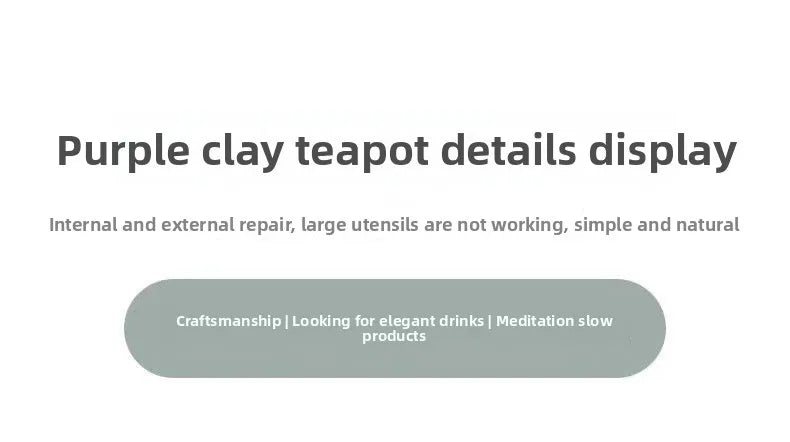 Purple Pottery Teapot Handmade Household Chinese Style Large Capacity Purple Clay Teapot Single Pot