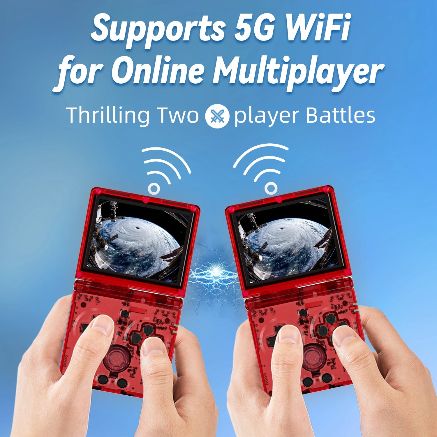 ANBERNIC RG35XXSP Flip Retro Handheld Game Console Linux 64bit WiFi Bluetooth Retro Video Gaming Console Online Play HDMI-TV Out
