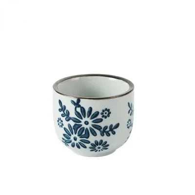 Vintage Japanese Sake Ware Ceramic Flower Wine Pot and Cup Home Kitchen Restaurant Wine Dispenser Drinking Supplies Accessories