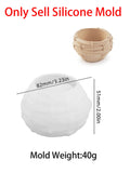 Creative Bamboo Basket Candle Bowl Silicone Mold DIY Bird Nest Flowerpot Concrete Cement Mold Jewelry Storage Tray Craft Casting