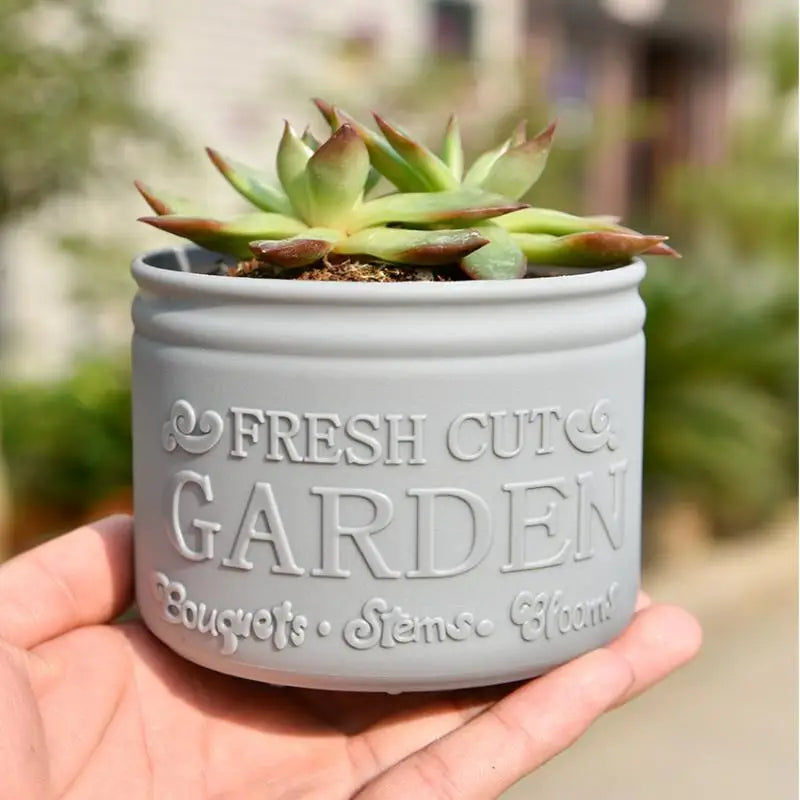 Flower Pot Round Planters Succulents Plant Pot Office Desktop Balcony Home Garden Decoration Outdoor Potted