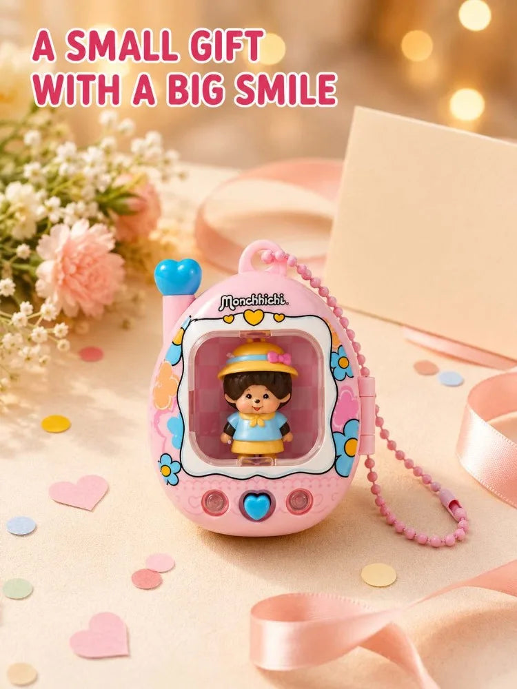 Monchhichi Led Light Up Keychain Cute Retro Y2K Bag Charm Tamagotchi Style Glowing Pendant Anime Gift For Teen Girls Backpacks