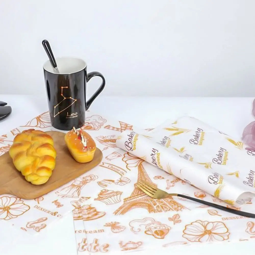 Non-stick Newspaper Style Food Wrappers Paper Wrapping Paper Wrapping Paper Wax Paper Oil-proof Baking Paper Food Packaging