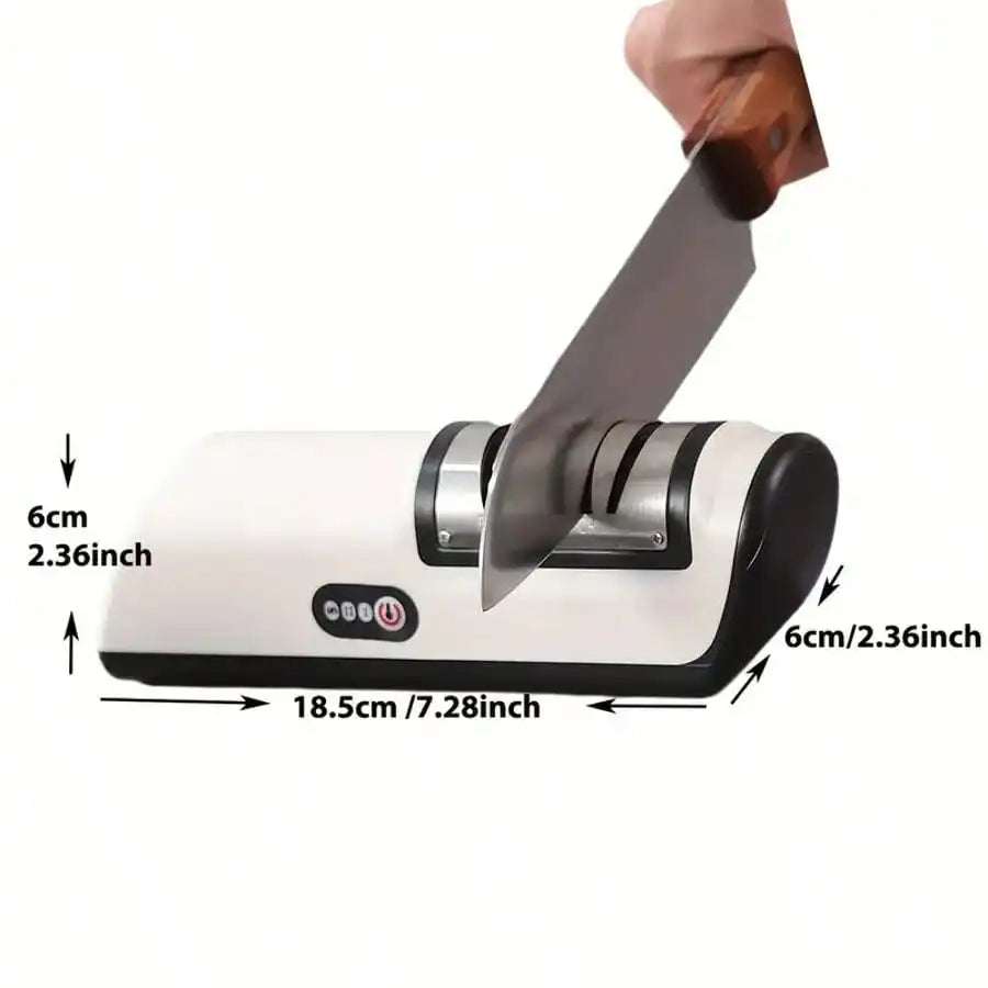 Rechargeable Electric Kitchen Cutlery Polisher, 2 Speed Adjustable Household Cutlery Care Machine, Multi Function Maintenance Accessory Suitable For Kitchen Cutlery And Scissors, Compact Small Kitchen Gadget For Daily Home Us