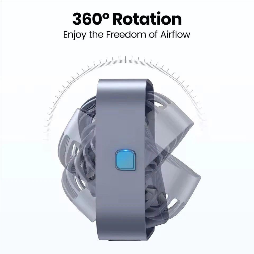 Portable Mini Fan USB Desk Fan Table Strong Airflow &Quiet Operation 3 Speed Wind 360°Rotatable Standing Fans for Room Home