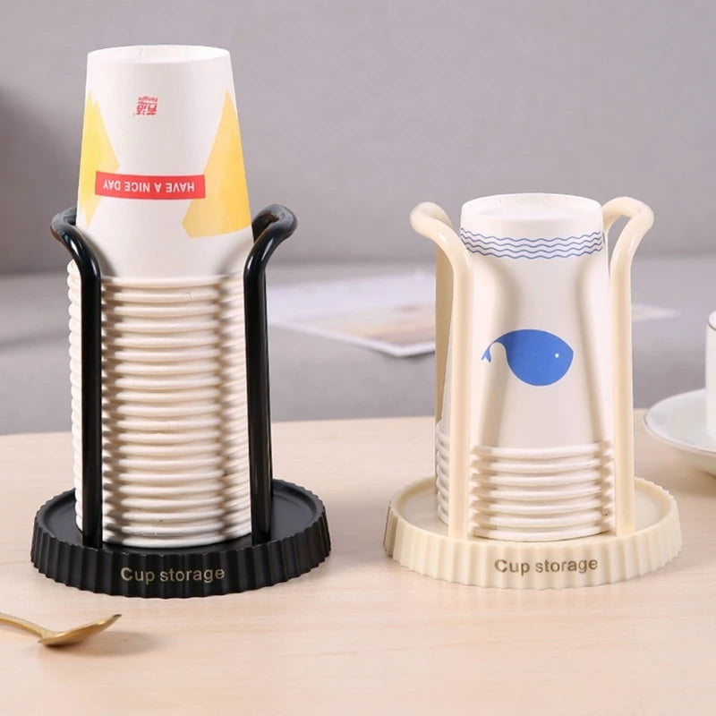 Paper Cup Holder Multipurpose Desktop Disposables Cups Organiser Dispenser Mini Teas Bags Coffee Bags Storage Organiser