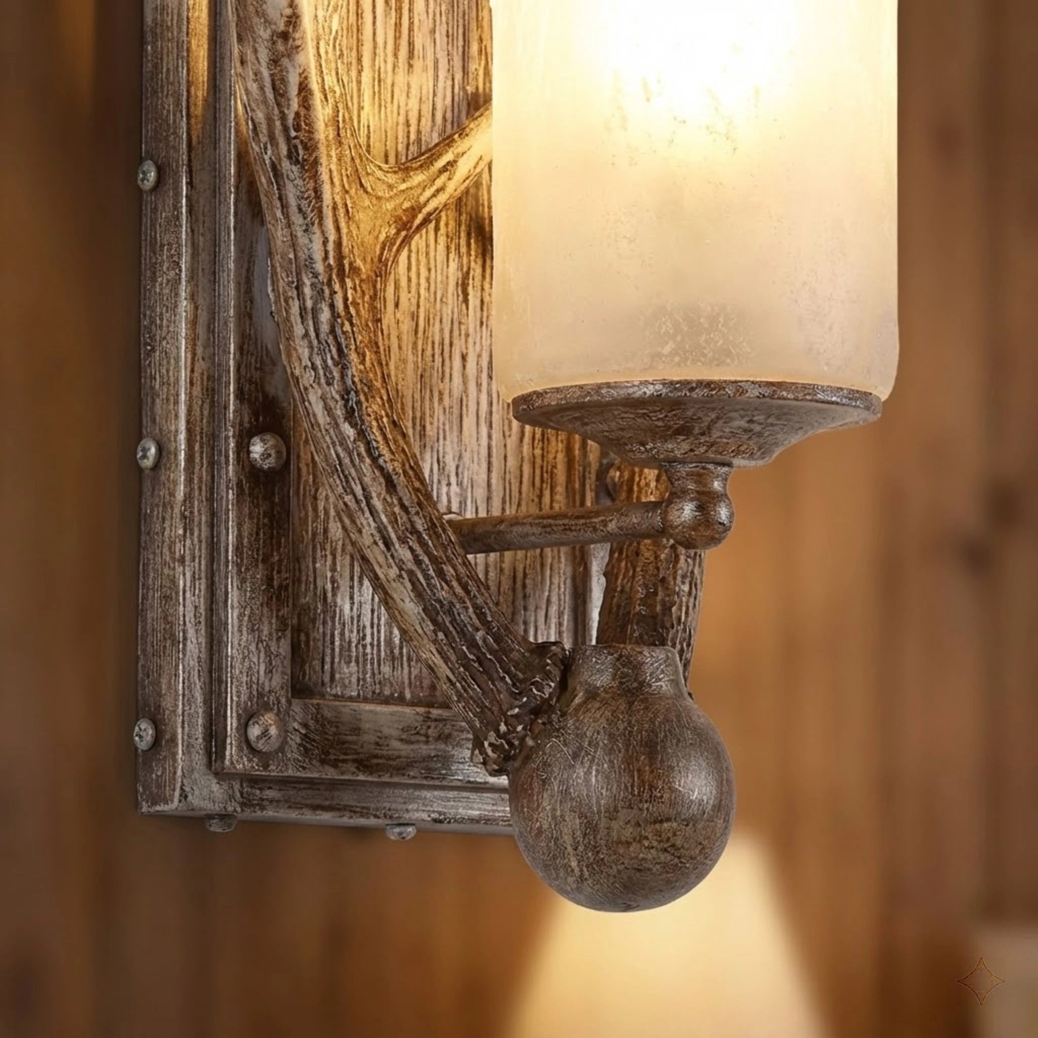 Rustic Resin Antler Wall Sconce Light Fixture For Living Room Bedroom Hallway Retro Deer Horn Lamp Cabin Decor 110V E12