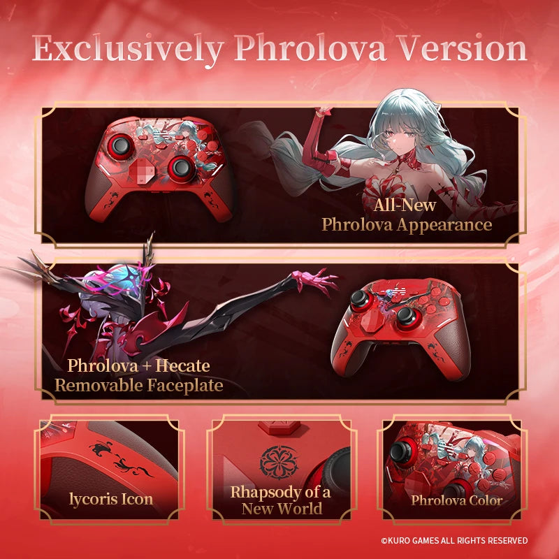 BEITONG Wuthering Waves Gamepads Phrolova/Cartethyia Ver KP40D Elite Controller Hall/Micro Vibration Trigger Force TMR Joystick