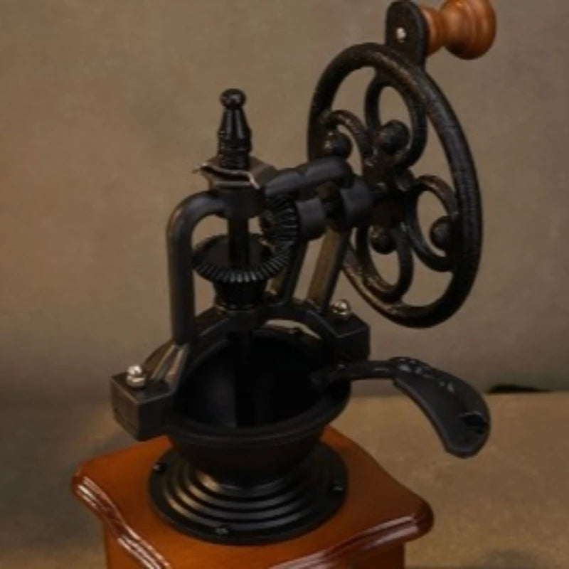 Vintage Antique Crank Coffee Grinder Model Nostalgic Display Piece Retro Home Bar Decor Commercial Cafe Shop Ornament