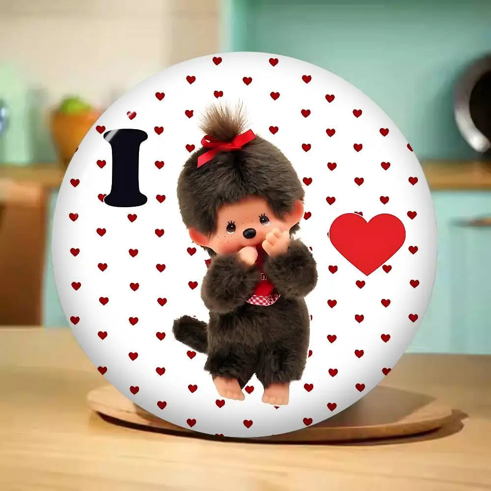 M-Monchhichi Cute Anime Brooches Cute Cartoon  Badge Jacket Jeans Lapel Pin Gift Accessorie