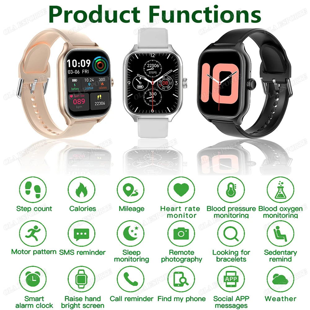 New Smartwatch Global Version GPS Tracker Bluetooth Call Heart Rate Monitor IP68 Waterproof Sports Fitness Smart Watch Men Women