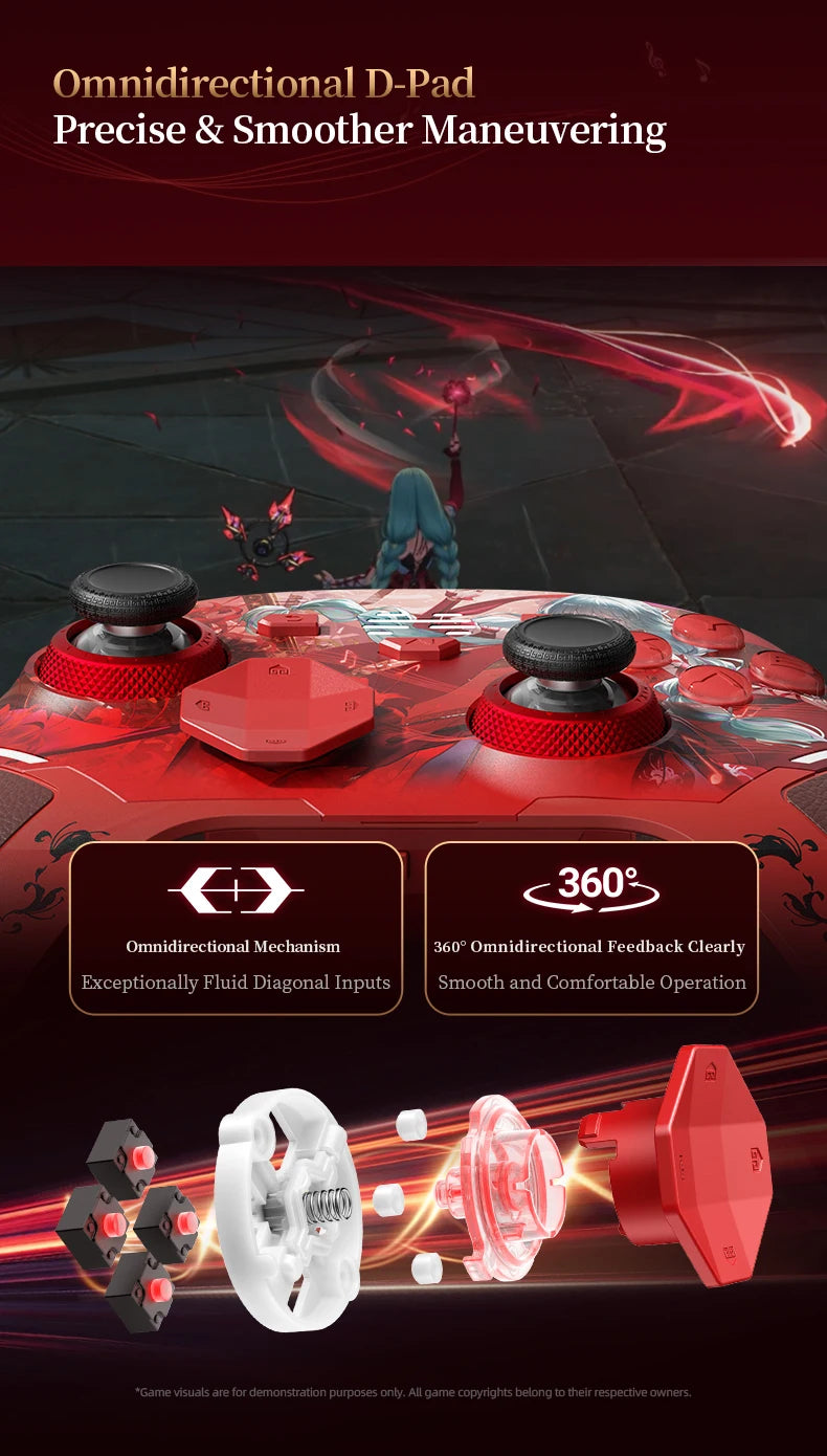 BEITONG Wuthering Waves Gamepads Phrolova/Cartethyia Ver KP40D Elite Controller Hall/Micro Vibration Trigger Force TMR Joystick