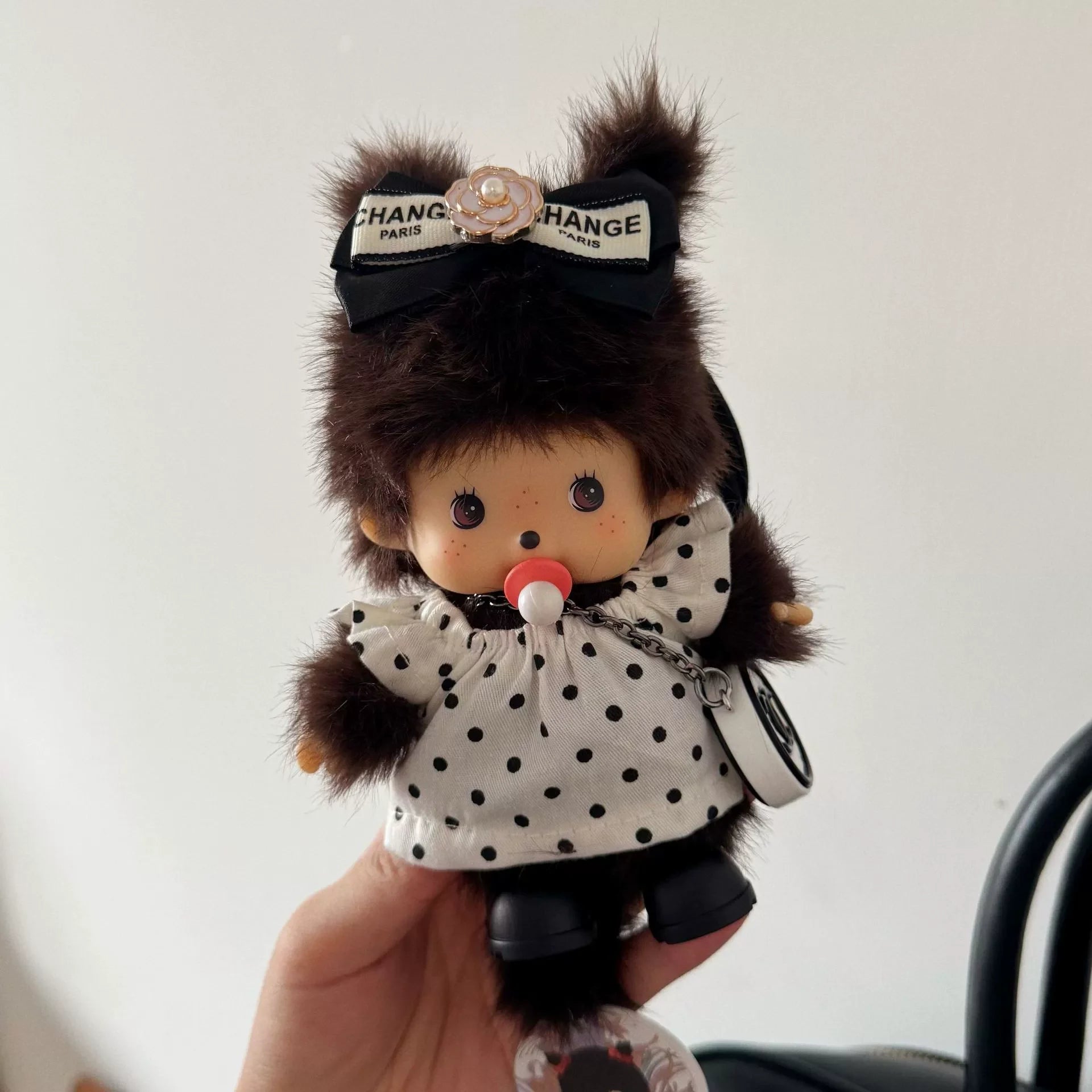 New 15cm Monchhichi Cute Little Monkey Diy Outfit Change Doll Multiple Styles Exquisite Backpack Pendant Keychain Toy