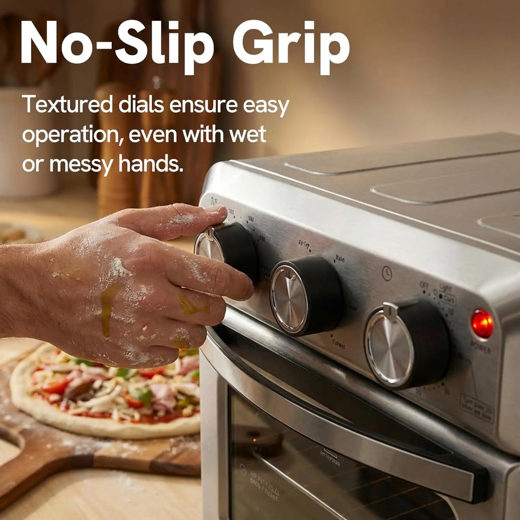 6-in-1 Air Fryer Toaster Oven Combo, Compact 12.7 QT Countertop Convection Oven for Pizza & Toast with Hexagon Heating
