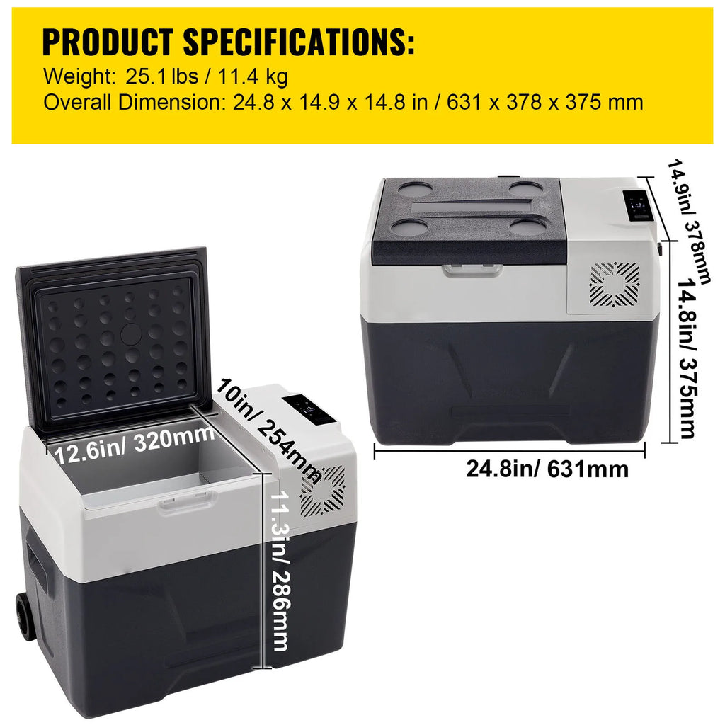 Succebuy 15L 20L 22L 30L 45L 55L Portable Car Cooler Refrigerator Electric Compressor 12V/24V DC 110-240V AC Freezer for Home