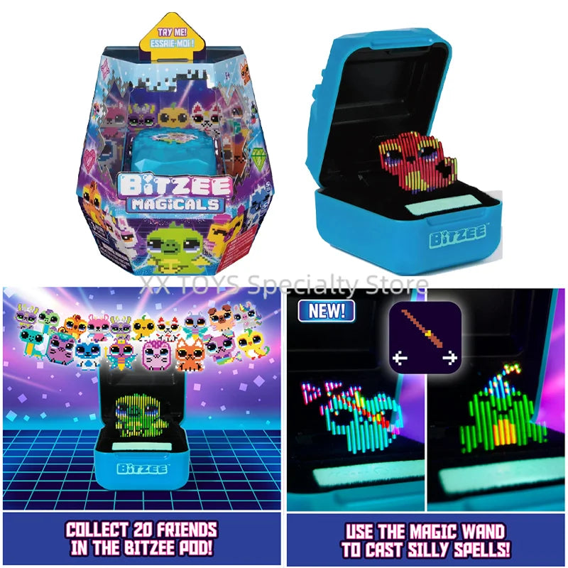 Original Bitzee Magicals Interactive Digital Elf Electronic Pet Game Machine Toys Peripheral Pet Feeding Kids Touch Smart Gifts