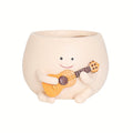 Guitar Succulent Flowerpot Office Study Decoration Unstress Creative and Cute Green Plant Decorations