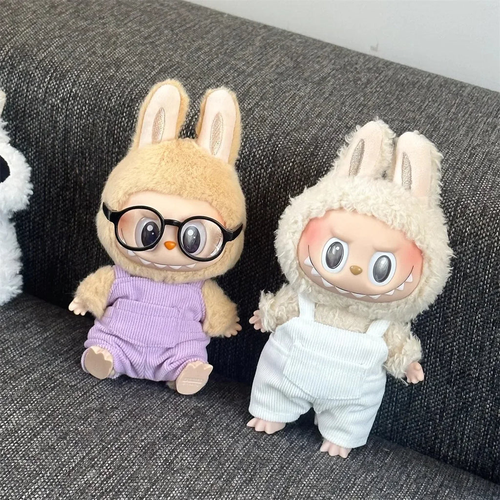 For 15cm Labubu Clothes Pocket overalls Collection Labubu Outfit Accessories Labubu Clothes