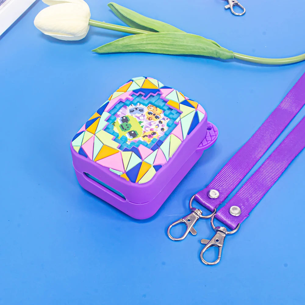 Case for Bitzee Magicals Digital Pet Silicone Protective Cover with Neck Lanyard Magicals Interactive Toy 3D Printed Protector